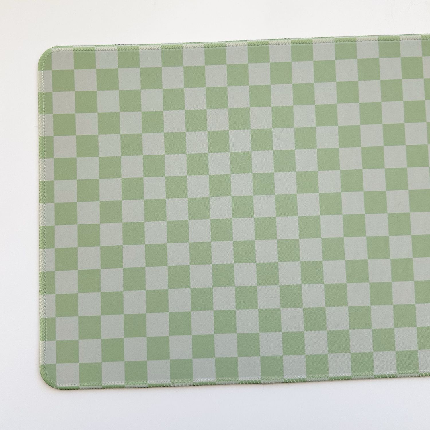 Green Checker Desk Pad