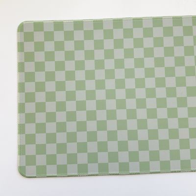 Green Checker Desk Pad