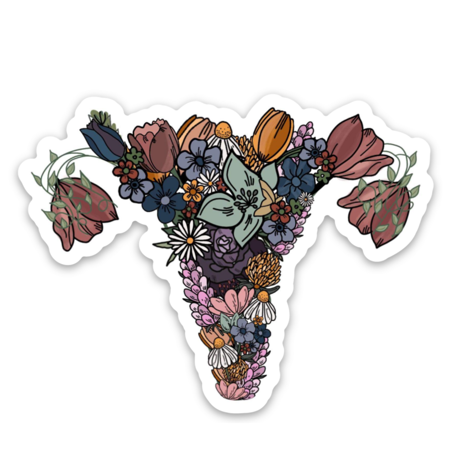 Flower Uterus | Weatherproof Sticker