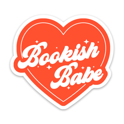 Bookish Babe Heart | Weatherproof Sticker