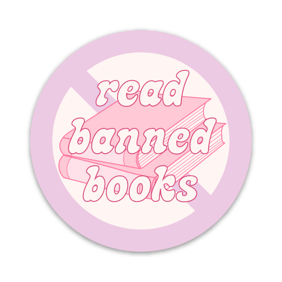 Read banned books | Weatherproof Sticker