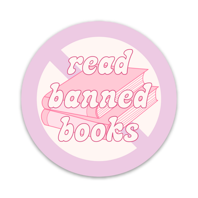 Read banned books | Weatherproof Sticker