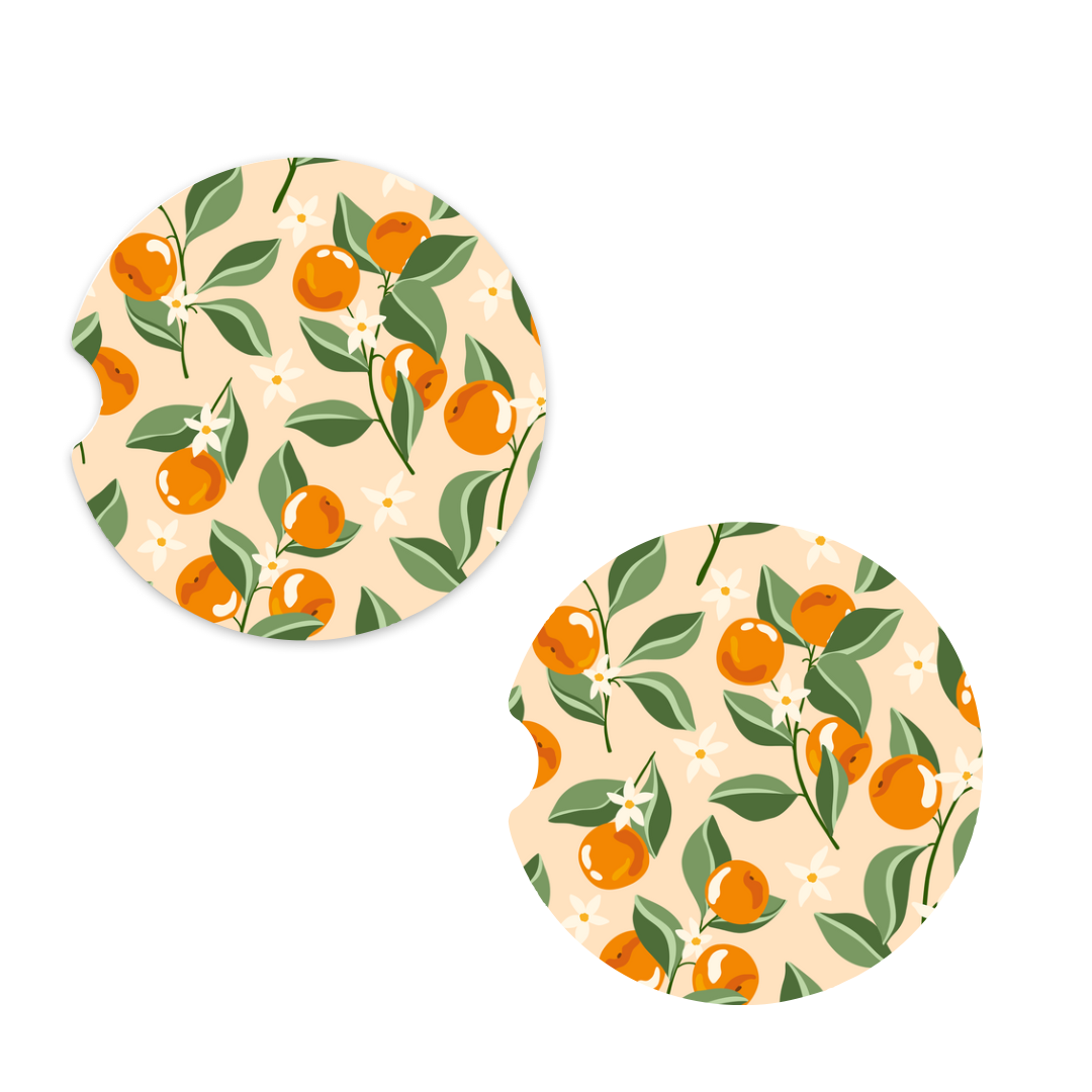 Oranges | Car Coaster Set