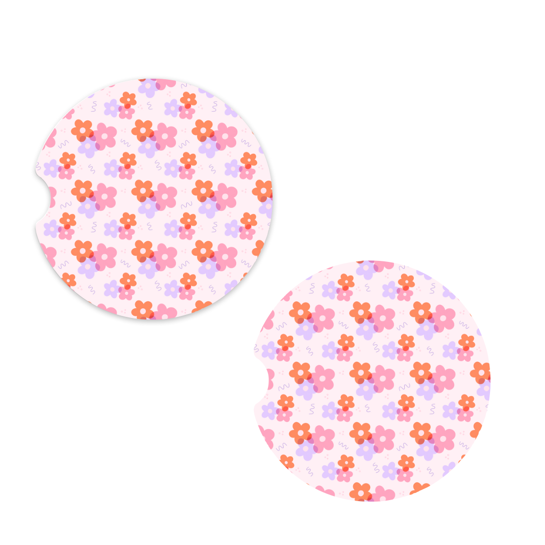 Cute Daisy | Car Coaster Set
