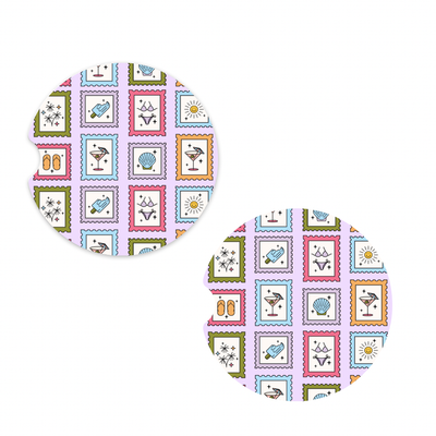 Summer Stamp | Car Coaster Set