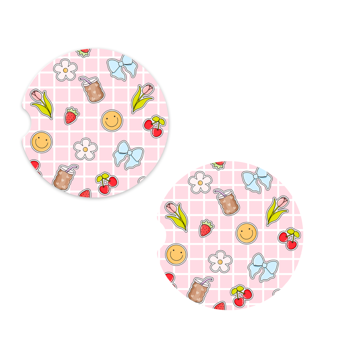 Summer Doodle | Car Coaster Set