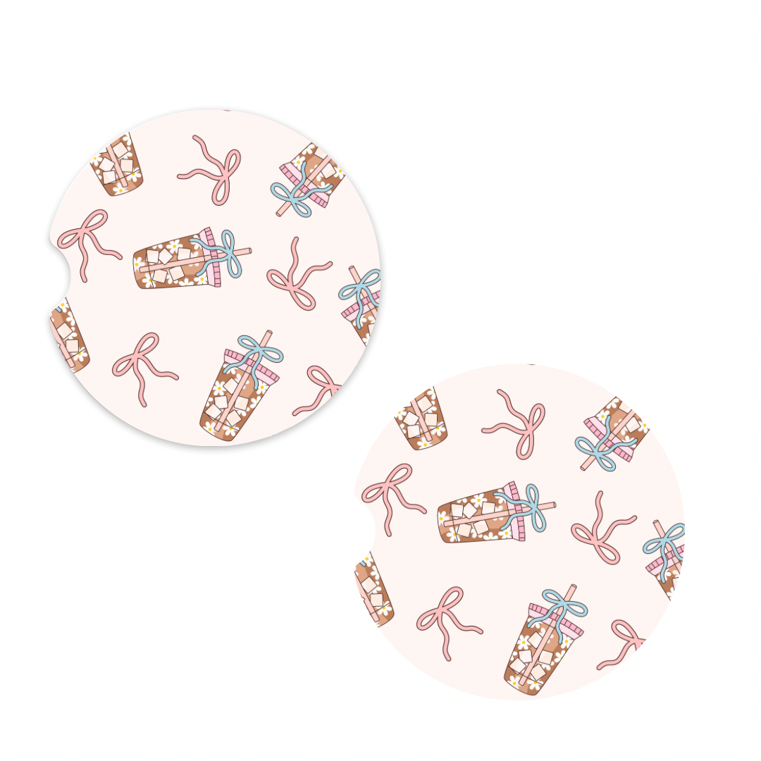 Iced Coffee | Car Coaster Set