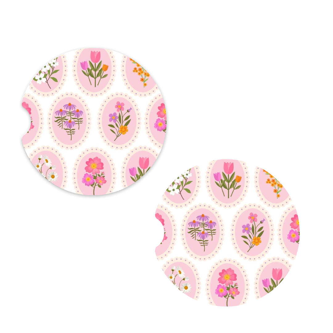 Flowers | Car Coaster Set