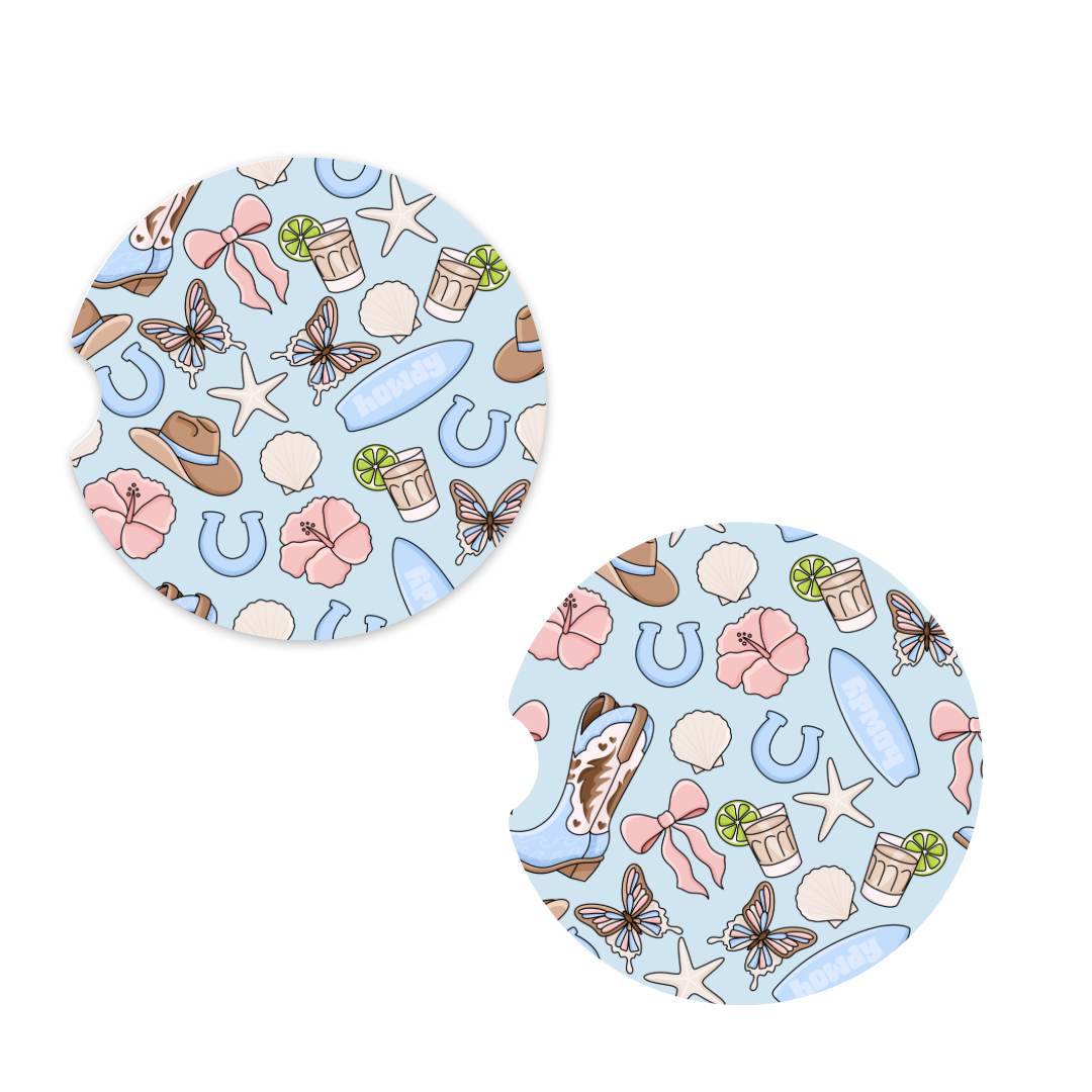Coastal | Car Coaster Set