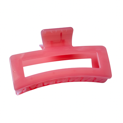 Pink Jelly Jumbo Claw Clip