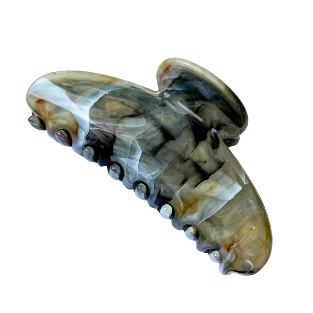 Brown Curve Claw Clip