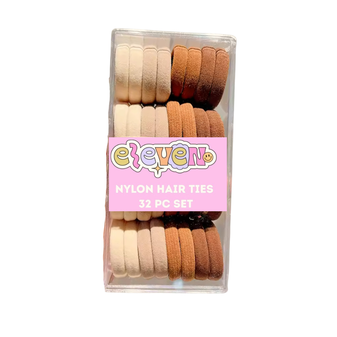 Brown Nylon Hair Ties