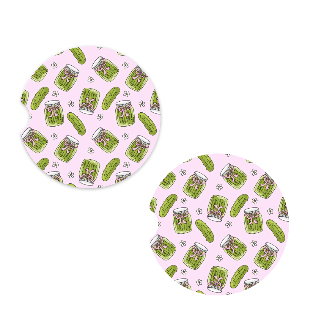 Pickle Girlie | Car Coaster Set