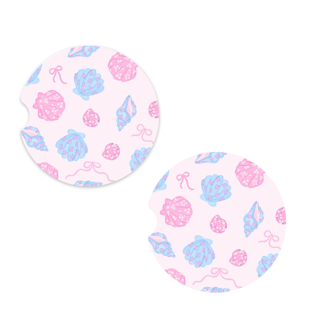 Coquette Shells | Car Coaster Set