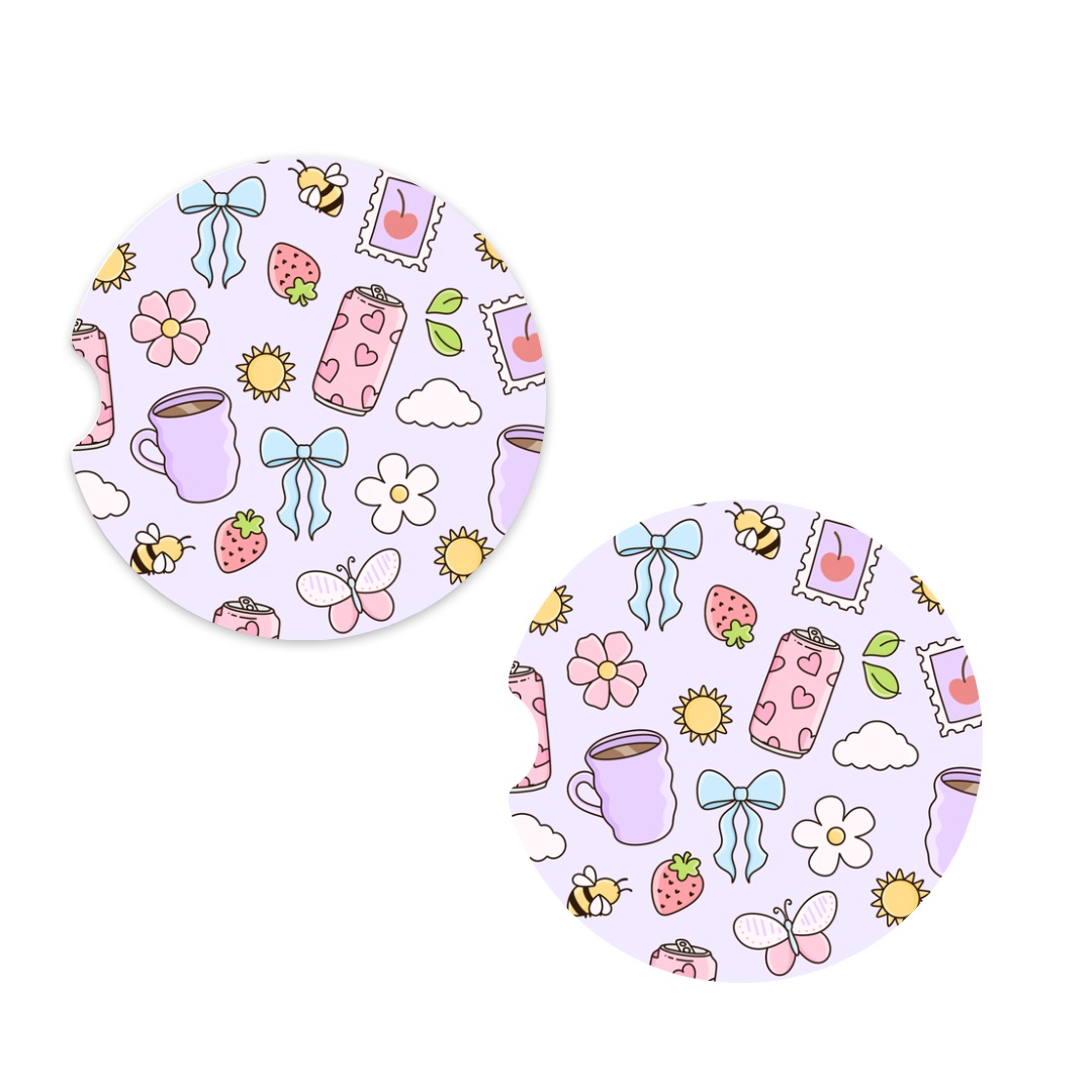Summer Drinks | Car Coaster Set