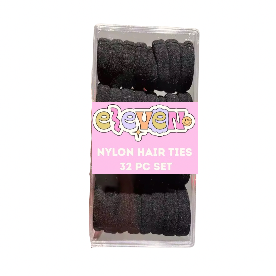Black Nylon Hair Ties