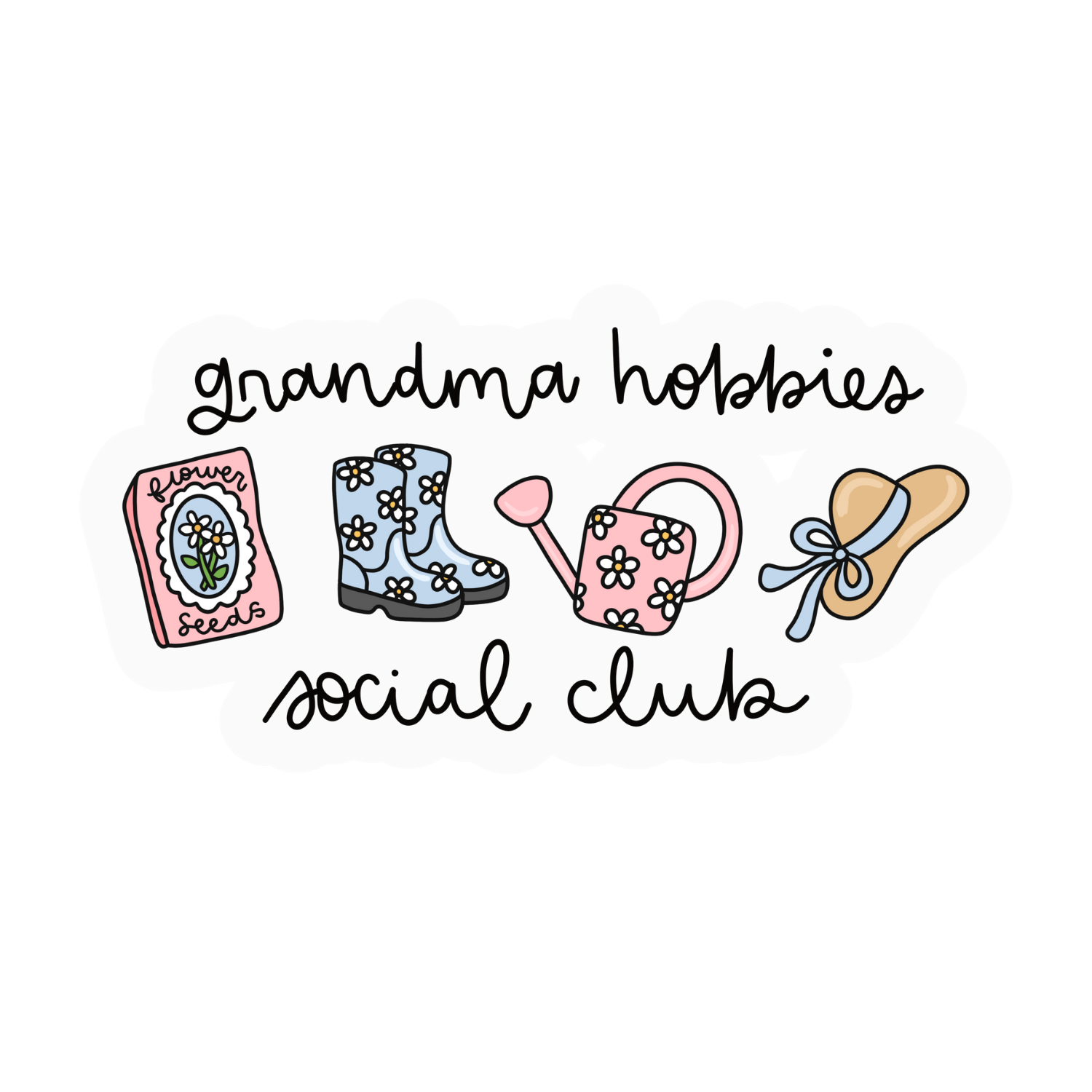 Grandma Hobbies | Weatherproof Sticker