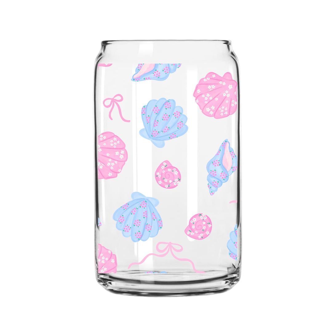 Coquette Shells Glass Can