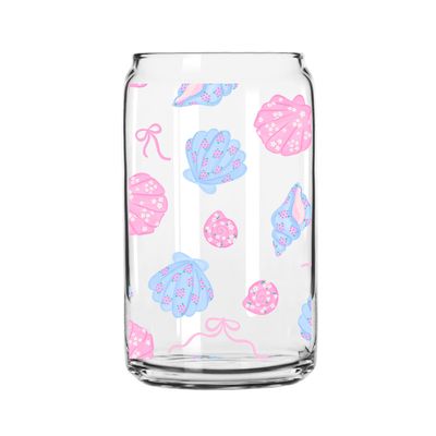 Coquette Shells Glass Can