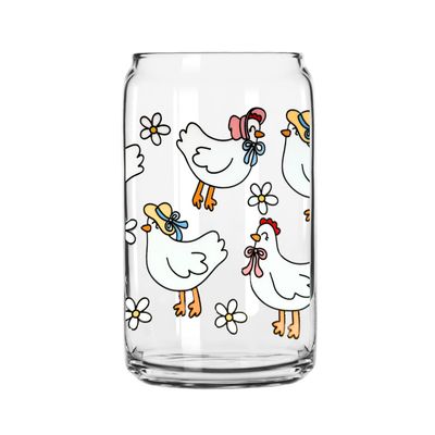 Chickens Glass Can