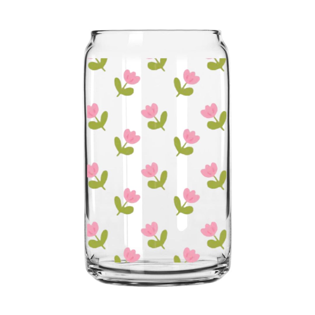 Tulips Glass Can