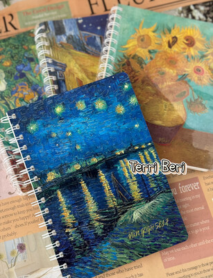Van Gogh Print Spiral Diary