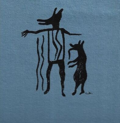 T-Shirt mit V-Aussschnitt Bär und Wolf T-Shirt mit V-Aussschnitt Bär und Wolf