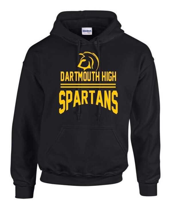 DHS - Black Dartmouth High Spartans Hoodie