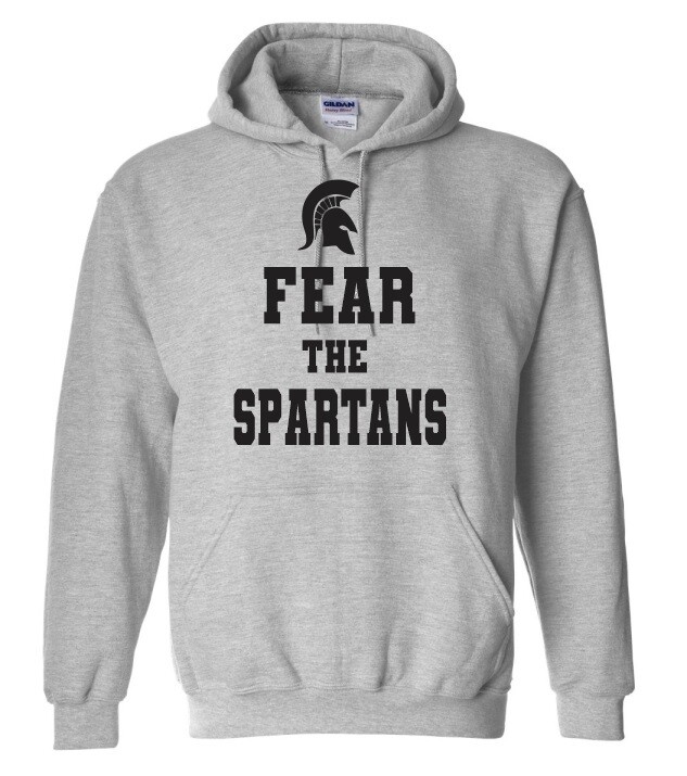 DHS - Sport Grey Fear the Spartans Hoodie