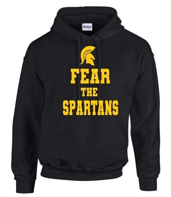 DHS - Black Fear the Spartans Hoodie