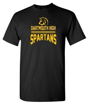 DHS - Black Dartmouth High Spartans T-Shirt