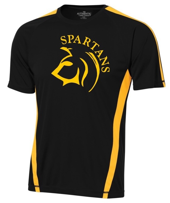 DHS - Spartans Black/Yellow Moist Wick T-Shirt