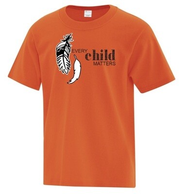 Ross Road School - Orange Day Every Child Matters Cotton T-Shirt (Fancy Font)