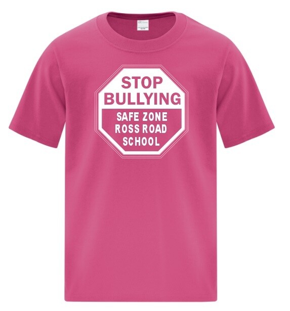 Ross Road - Stop Bullying Cotton T-Shirt (White Logo)