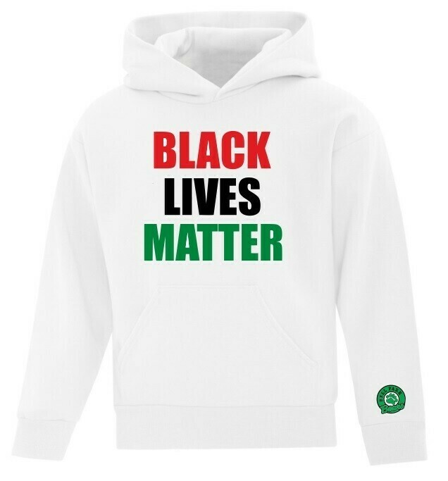 Bell Park - Black Lives Matter White Hoodie (Red/Yellow/Green Logo)