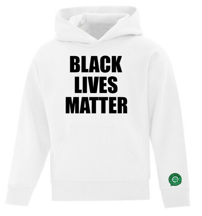 Bell Park - Black Lives Matter White Hoodie (Black Logo)