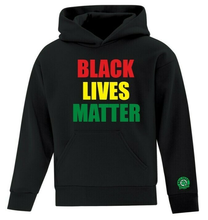 Bell Park - Black Lives Matter Black Hoodie (Red/Yellow/Green Logo)