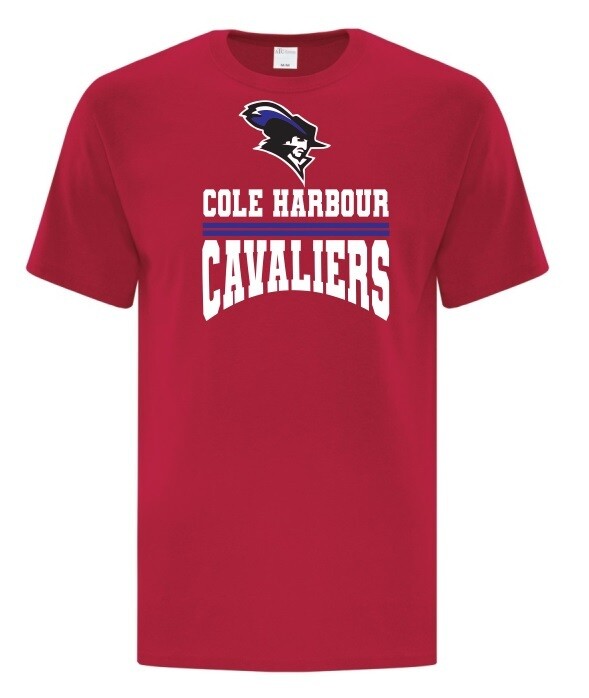 Cole Harbour High - Red Captain Cole Harbour Cavaliers Cotton T-Shirt