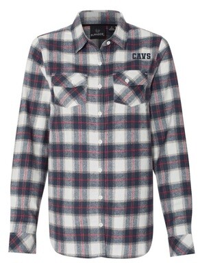 Cole Harbour High - Ladies Red/White Plaid Long Sleeve Flannel Shirt