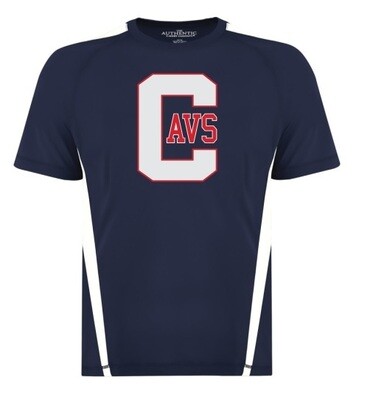 Cole Harbour High -  Navy/White CAVS Moist Wick T-Shirt
