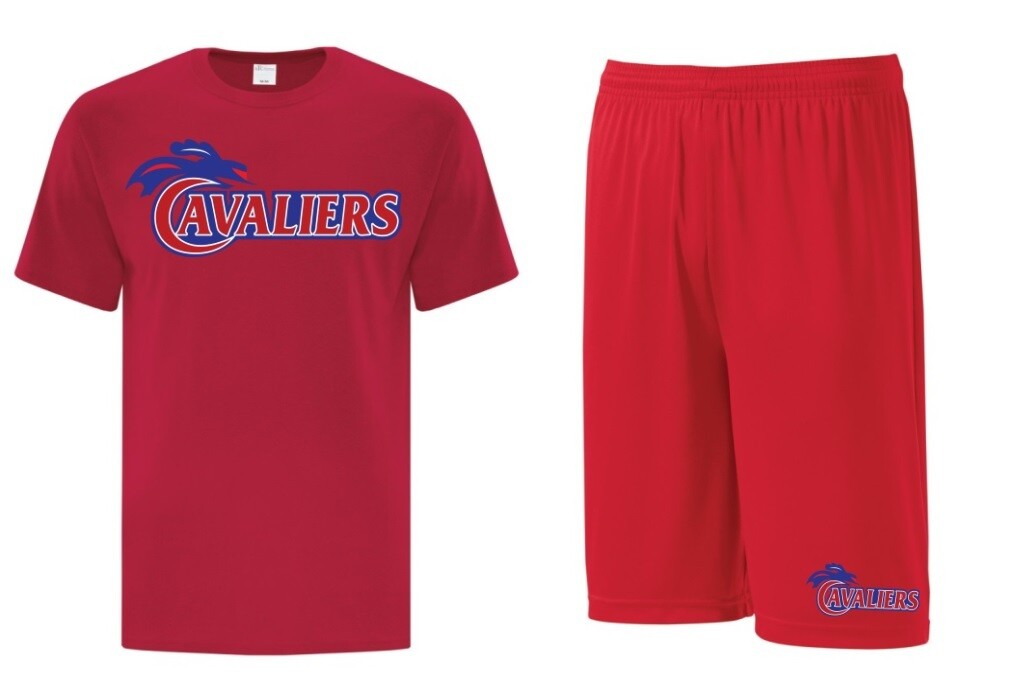 Cole Harbour High - Red Cavaliers Bundle (Cotton T-Shirt & Shorts)