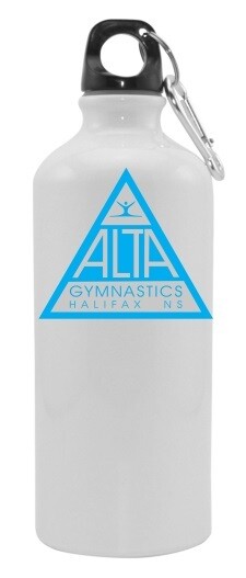 ALTA Gymnastics - ALTA Logo Aluminum Water Bottle (Neon Blue Logo)