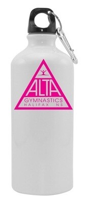 ALTA Gymnastics - ALTA Logo Aluminum Water Bottle (Neon Pink Logo)