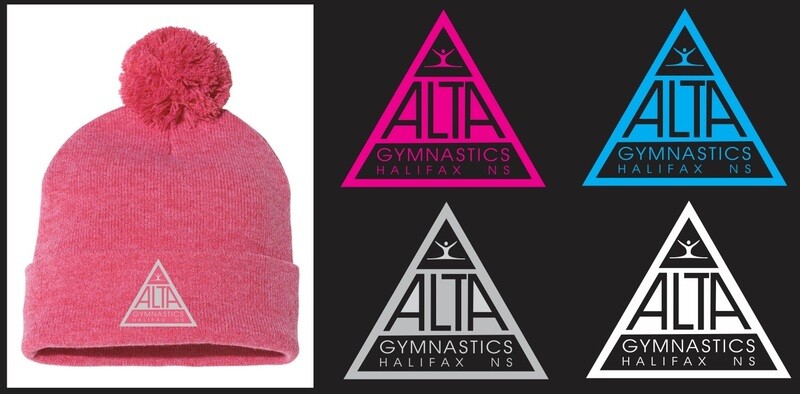 ALTA Gymnastics - Heather Red ALTA Logo Pom-Pom Beanie