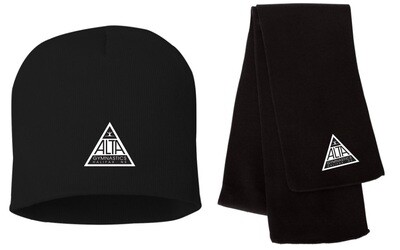 ALTA Gymnastics - ALTA Logo Winter Bundle (Black Beanie, Black Scarf)