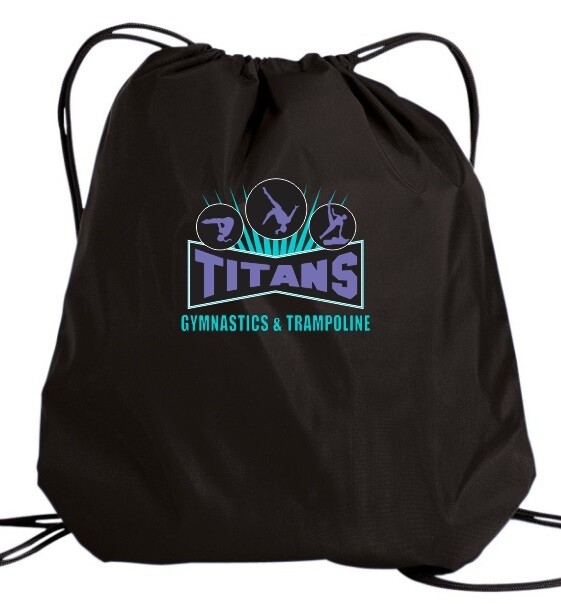 Titans Gymnastics &amp; Trampoline - Black Titans Logo Cinch Bag