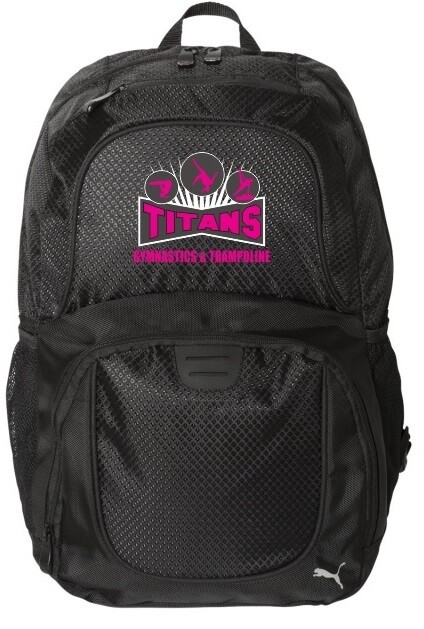 Titans Gymnastics & Trampoline - Black Titans Logo Puma Backpack
