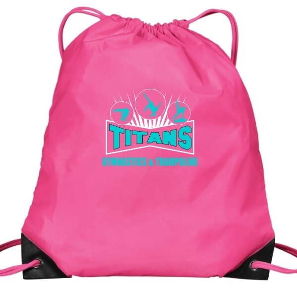 Titans Gymnastics & Trampoline - Pink Titans Logo Cinch Bag