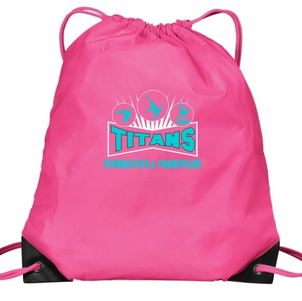 Titans Gymnastics &amp; Trampoline - Pink Titans Logo Cinch Bag