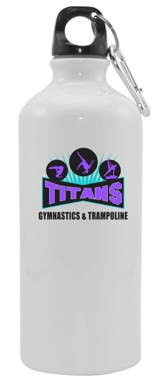 Titans Gymnastics &amp; Trampoline - Titans Logo Aluminum Water Bottle (Teal/Purple Logo)